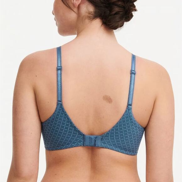 Chantelle Blue Chic Comfort Flex T-Shirt Bra New 34DDDD - Picture 2 of 6